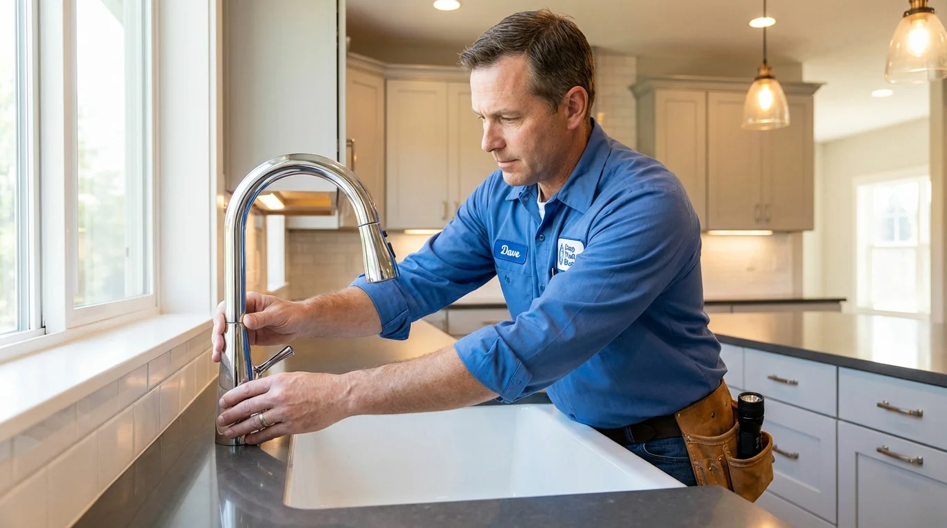 Kitchen faucet installation by Johns Plumbing LLC in Marathon